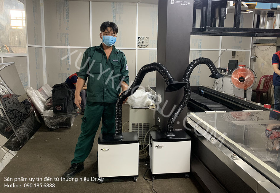 Vĩnh Lộc Metal xử lý khói hàn với 02 máy Dr.Clean HG