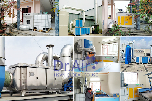 Máy uv xử lý khí thải công nghiệp