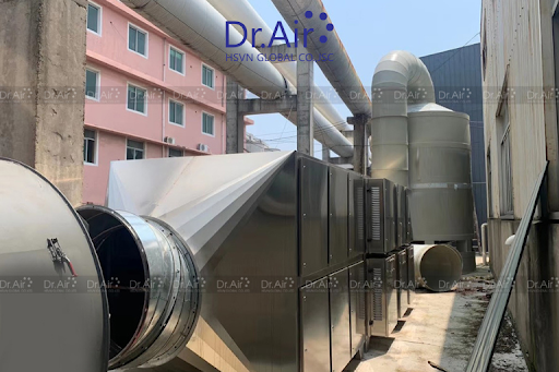 Máy uv xử lý khí thải công nghiệp