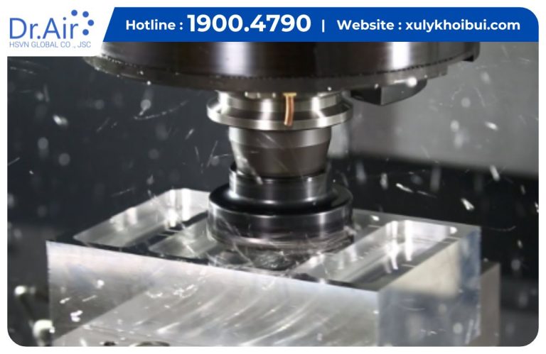 Xử lý khí thải hơi dầu máy phay, tiện CNC kim loại