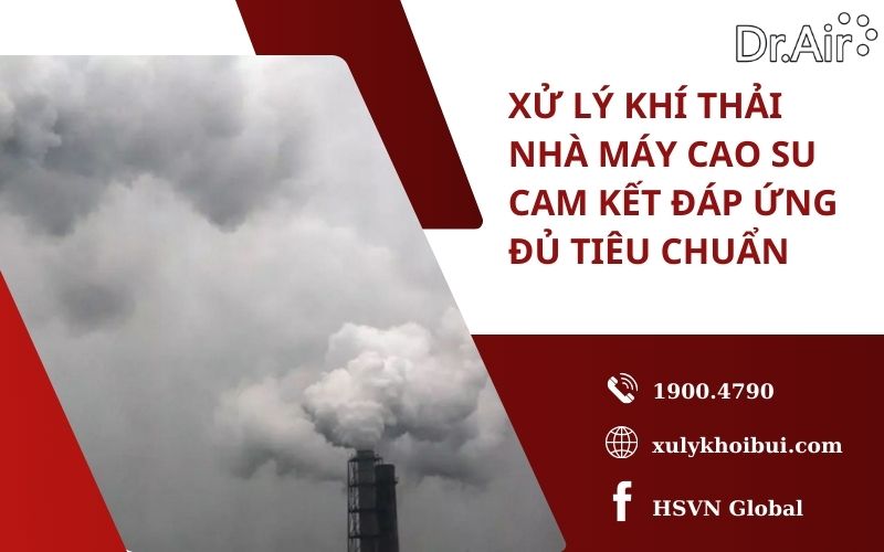 Xử lý khí thải nhà máy cao su cam kết đáp ứng đủ tiêu chuẩn