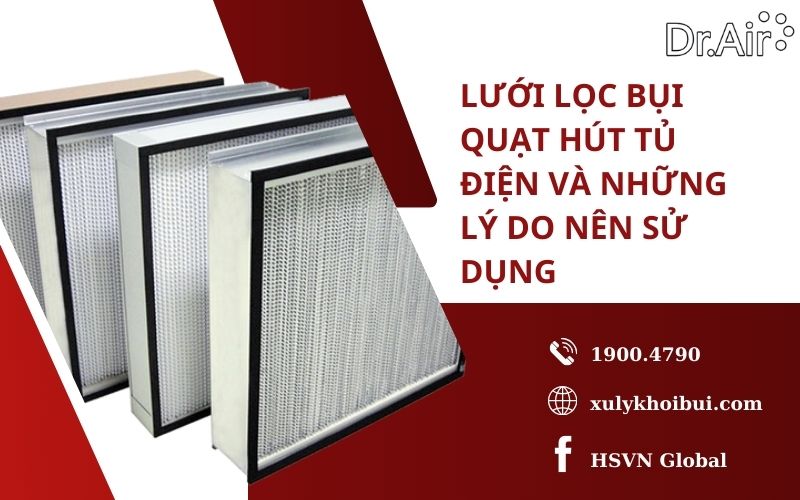 Lưới lọc bụi quạt hút tủ điện