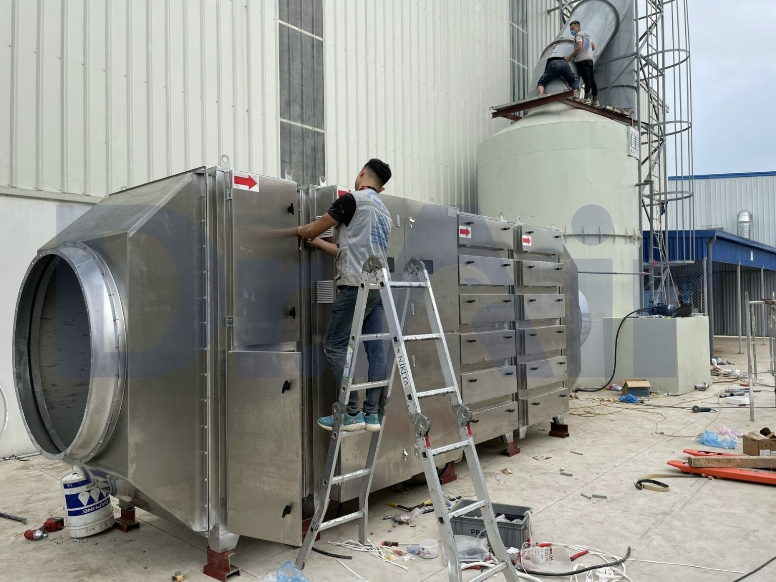 Dự án thực tế lắp đặt hệ thống xử lý khí thải Dr.Air