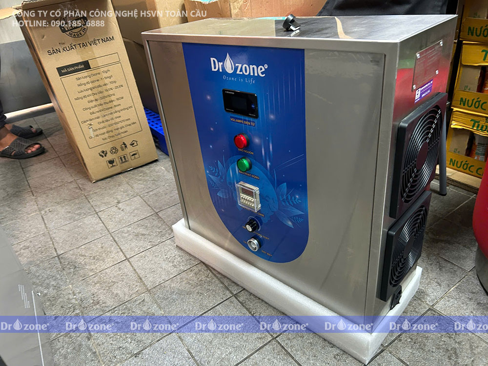 Tối Ưu Hiệu Suất Khử Mùi Hệ Quạt Hút Nhà Hàng Với Bộ Đôi Máy Ozone Công Nghiệp 20g/h Tại SaiGon South, Đường Nguyễn Hữu Thọ