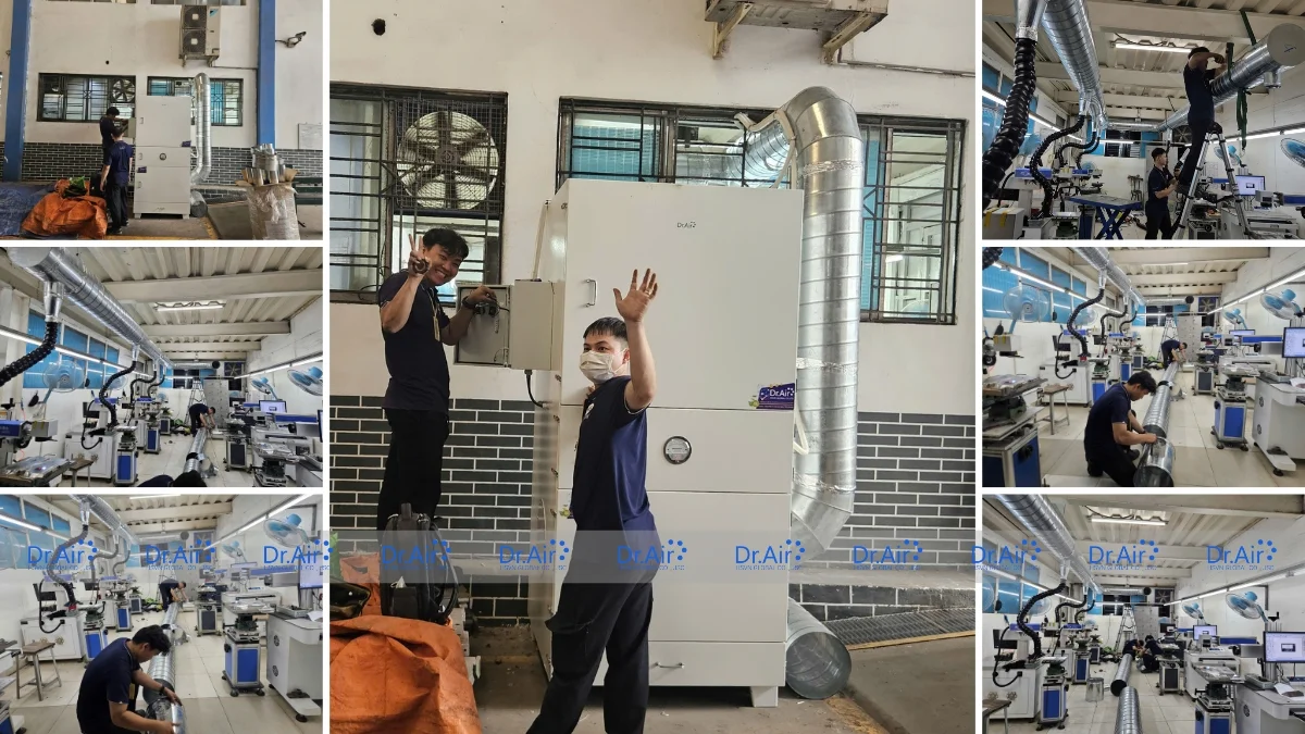 Ứng dụng của hệ thống hút bụi công nghiệp trong sản xuất hiện đại
