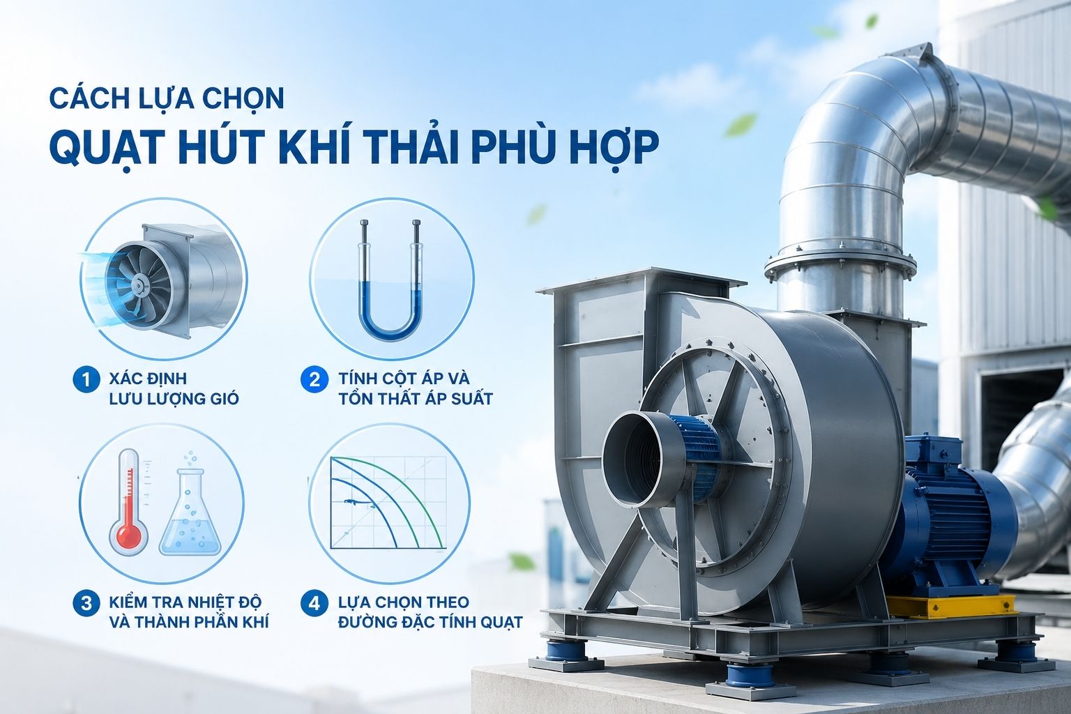 Lựa chọn quạt hút khí thải phù hợp giúp tối ưu chi phí vận hành hệ thống