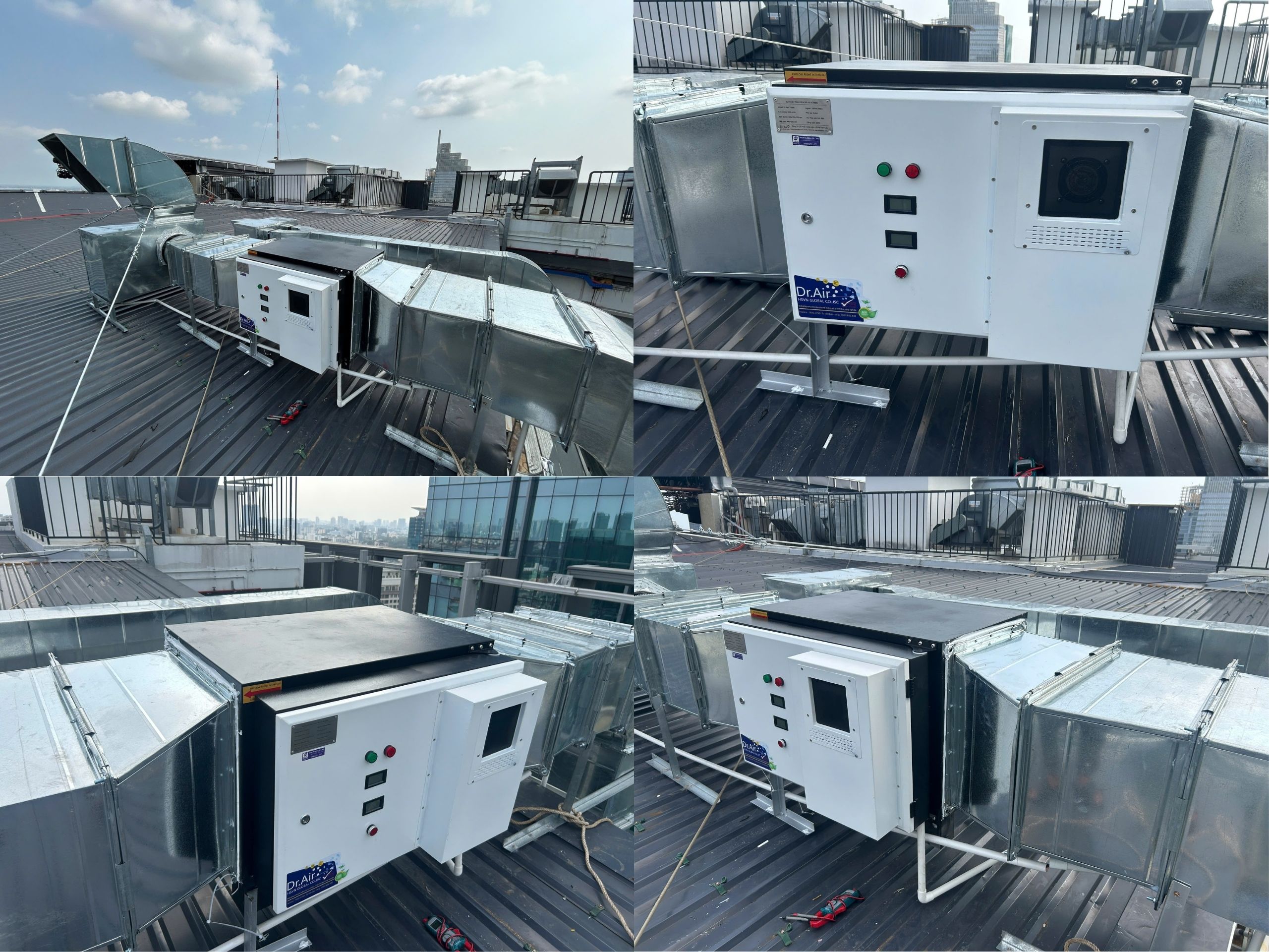 Giải pháp hệ thống xử lý khí thải Dr.Air toàn diện tích hợp quạt hút khí thải