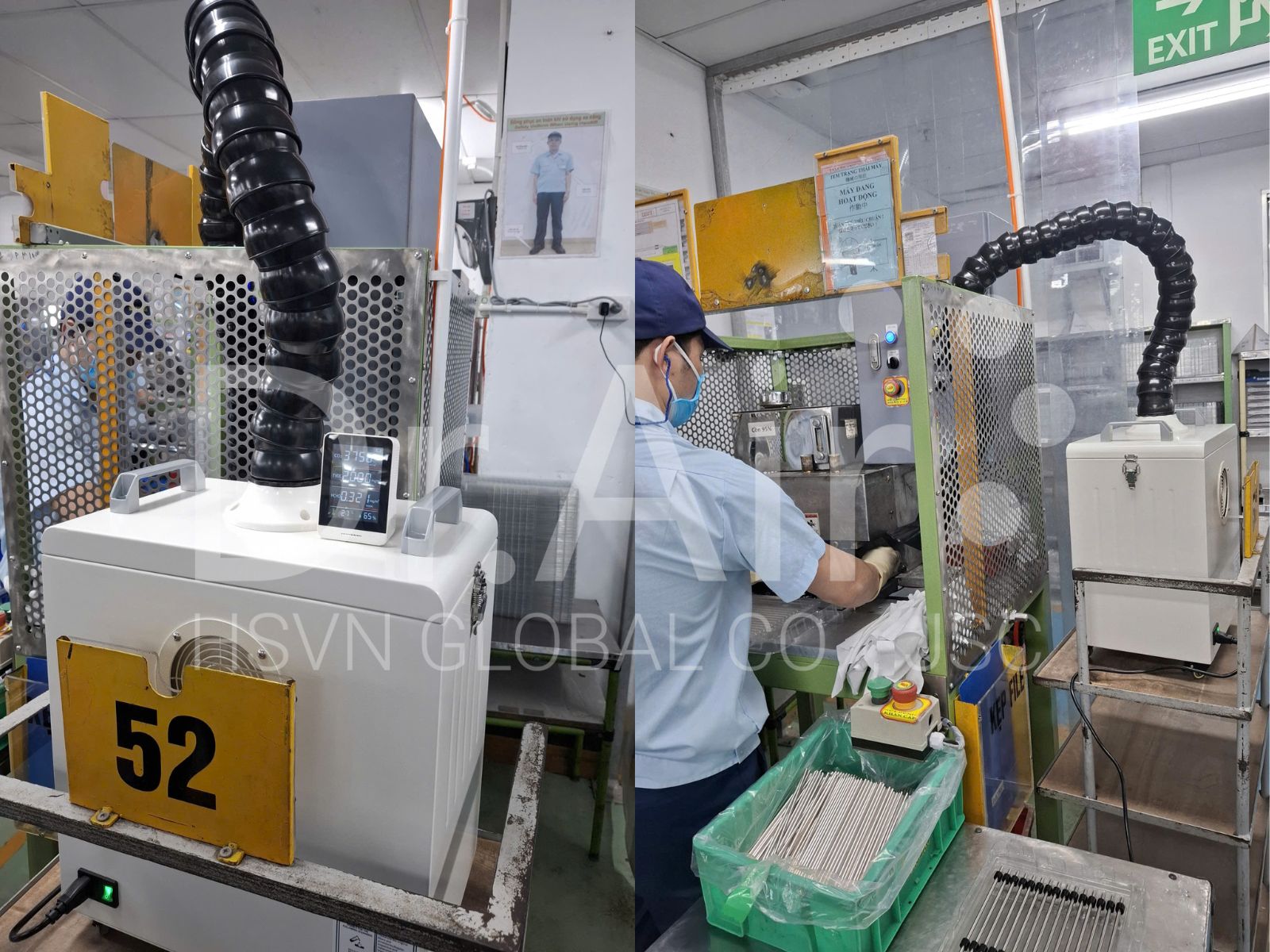 Dự án xử lý mùi cồn trong quá trình gia công hoàn thiện sản phẩm tại Công ty Sumirubber HP, Hải Phòng 1 Dr.Air KL101 hỗ trợ xử lý mùi cồn trong quá trình gia công tại Sumirubber HP