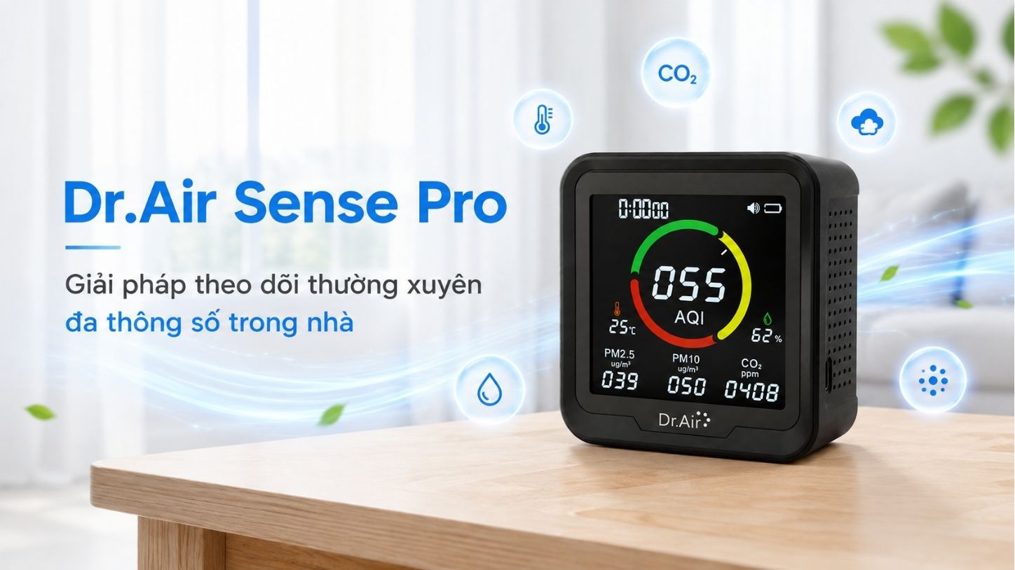 Dr.Air Sense Pro – Giải pháp theo dõi đa chỉ số trong thời gian thực