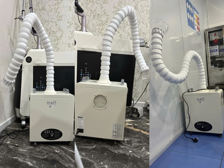 02 máy hút khói mùi laser Dr.Air KL-101 cho phòng khám Santé Paul Health Center