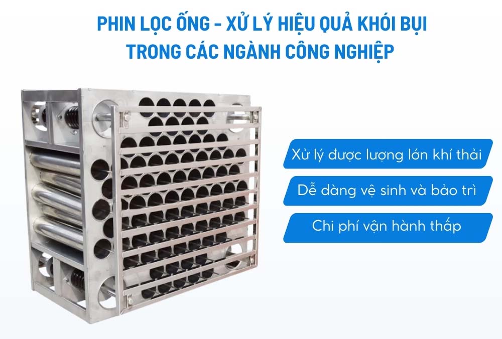 Hạt bụi bị giữ lại trên phin