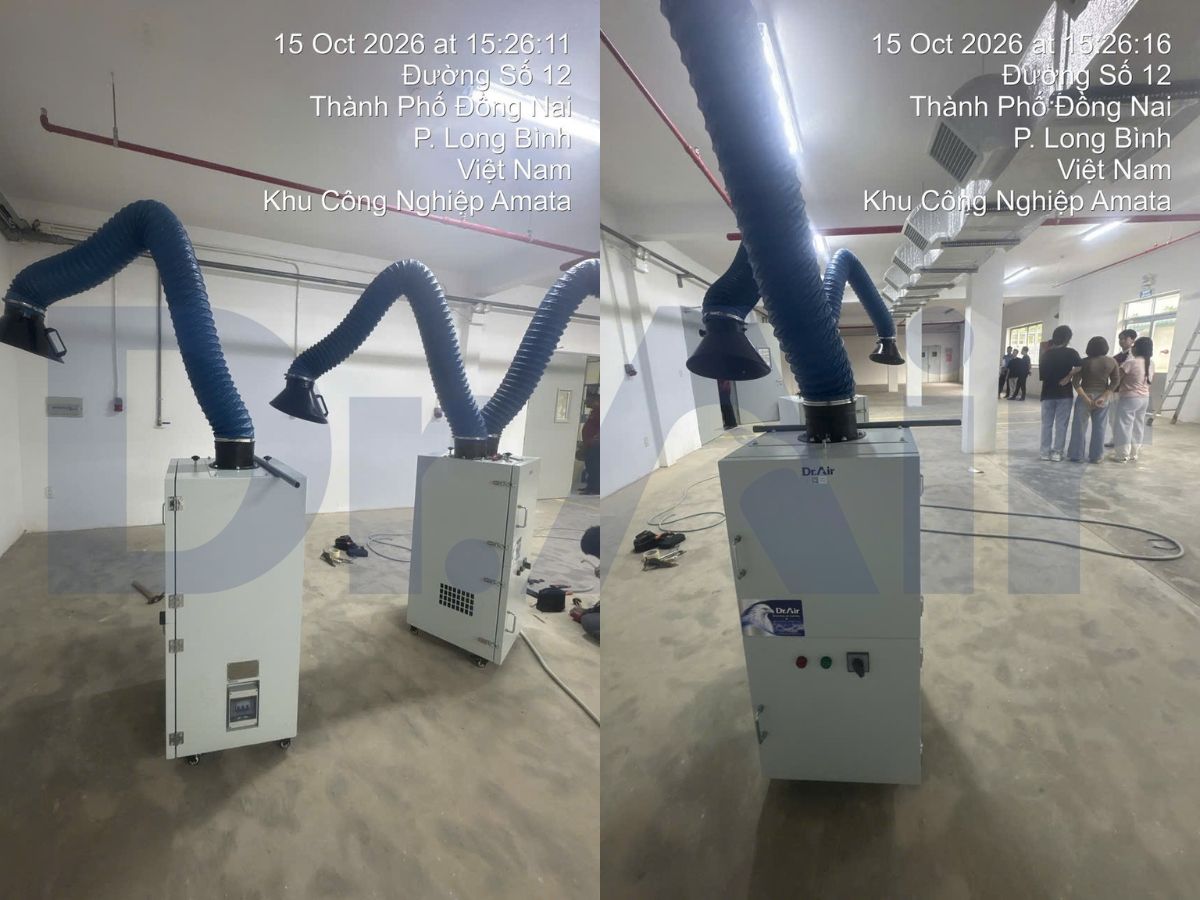 Cận cảnh máy hút khói hàn KH-3000 và KH-3600 Plus cùng tay hút